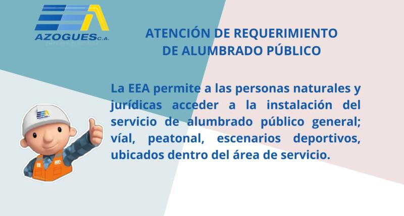 Atención de requerimientos de Alumbrado Público