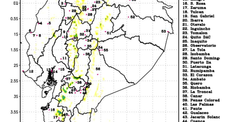 Imagen de cartas de pronóstico del modelo para diferentes variables meteorológicas