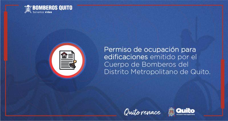 Permiso de ocupación para edificaciones emitido por el Cuerpo de Bomberos del Distrito Metropolitano de Quito.