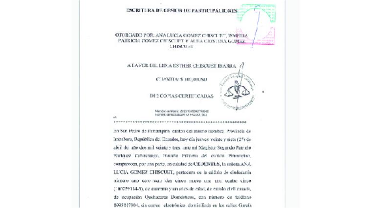 CESION DE PARTICIPACIONES