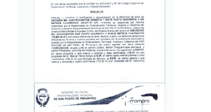 RECTIFICACION DE AREA