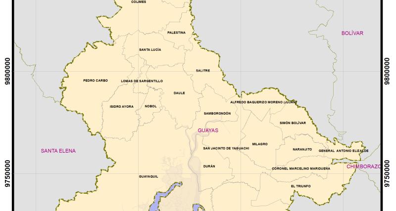 MAPA POLÍTICO DE LA PROVINCIA DEL GUAYAS
