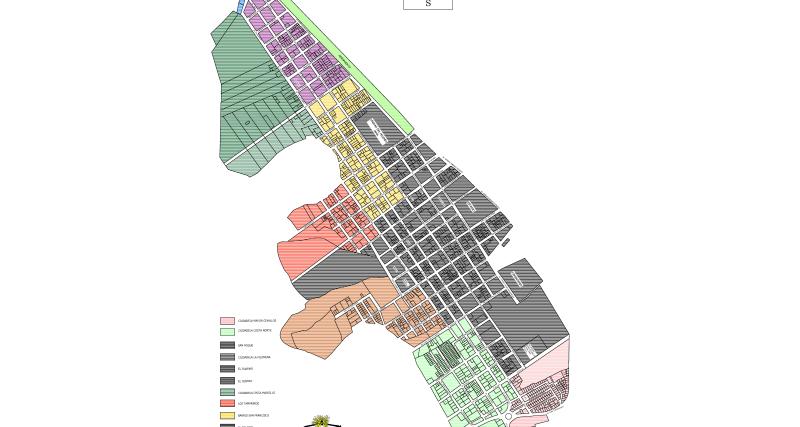Plano implantación de la cabecera cantonal de Jama