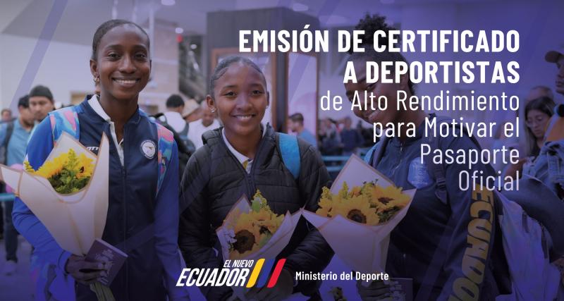Emisión certificado  a deportistas