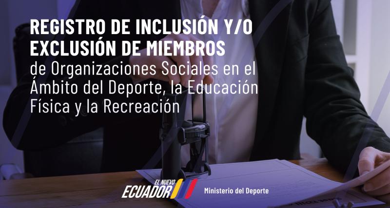 registro o inclusión