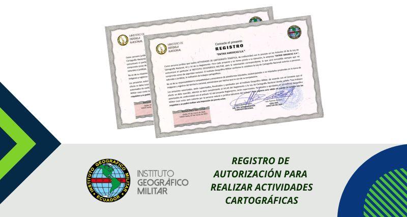 Autorización para actividades cartográficas