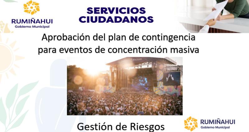 Aprobación del plan de contingencia para eventos de concentración masiva 