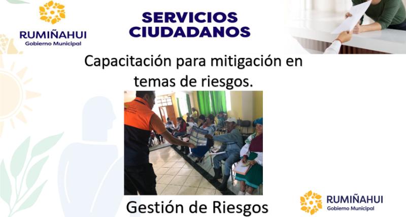 Capacitación para mitigación en temas de riesgos