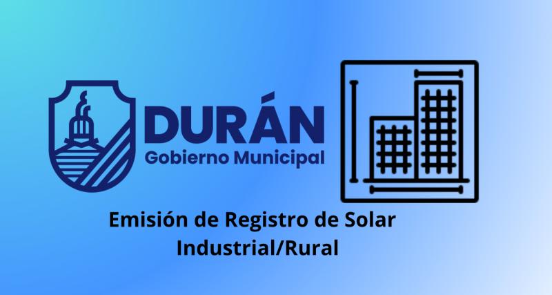 Emisión de Registro de Solar Industrial/Rural