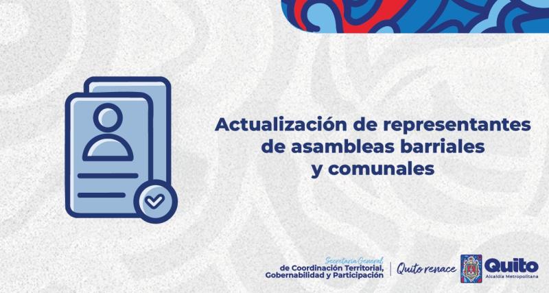 Actualización de representantes de Asambleas barriales y comunales