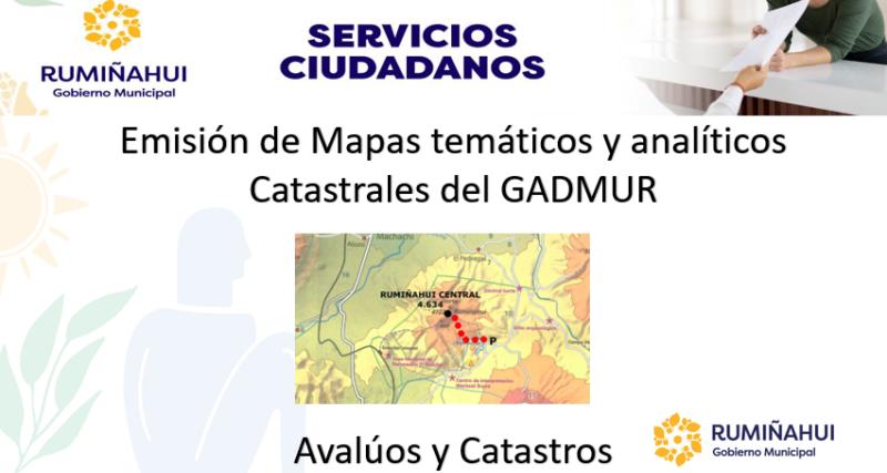 Emisión de Mapas Temáticos y Analíticos Catastrales del GADMUR