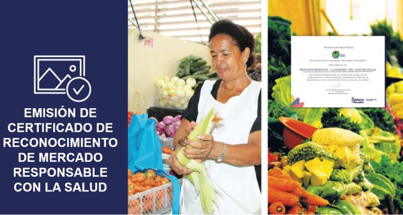 Emisión de certificado de reconocimiento de mercado responsable con la salud