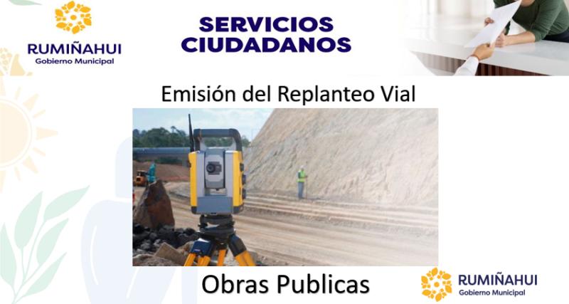Emisión del Replanteo Vial