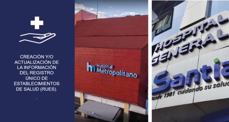 Creación y/o actualización Registro Único de Establecimientos de Salud (RUES)