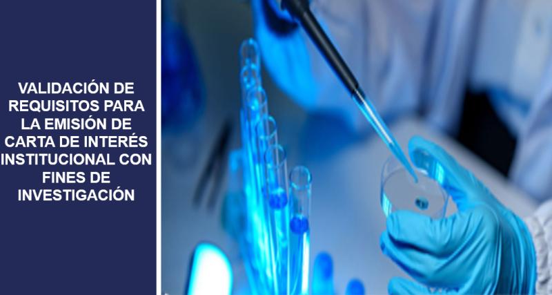Validación de requisitos para la emisión de carta de interés