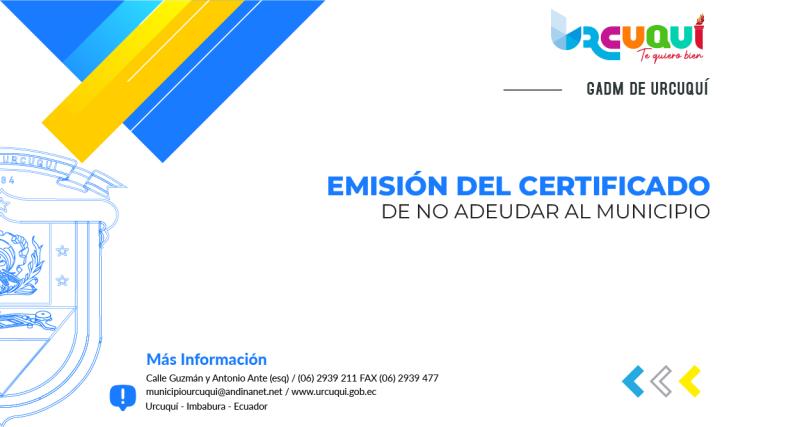 CERTIFICADO DE NO ADEUDAR 