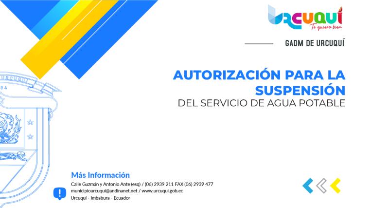 Autorizacion para la Suspension del Servicio de Agua Potable