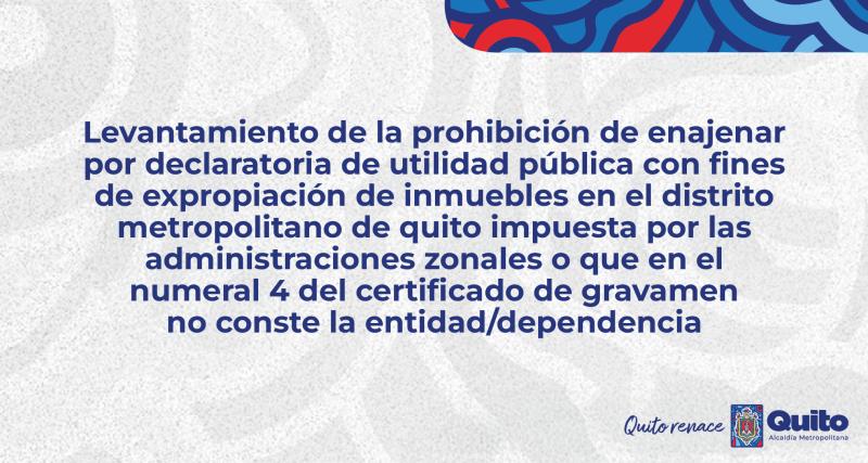Levantamiento Prohibición de Enajenar Admisnitarciones Zonales