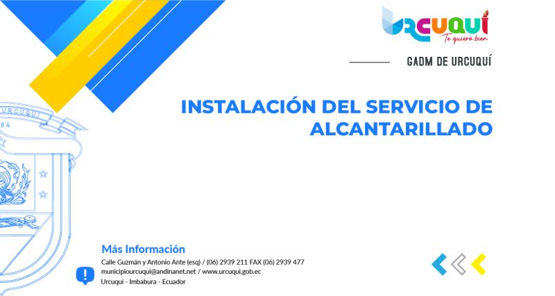 Instalacion del Servicio de Alcantarillado