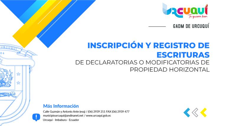 Inscripción y registro de declaratorias o modificatorias de Propiedad Horizontal