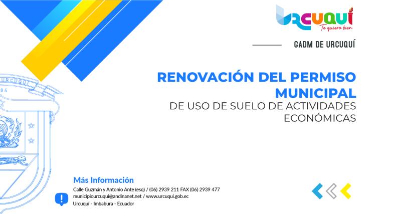 Renovación del Permiso Municipal de Uso de Suelo de actividades económicas