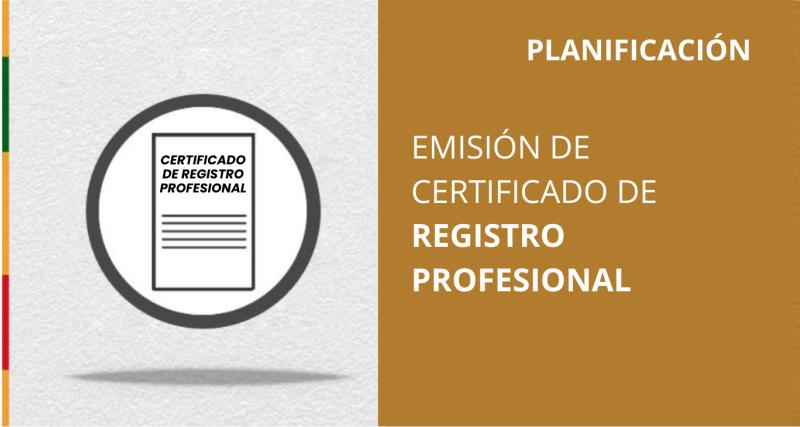 Certificado de Registro Profesional