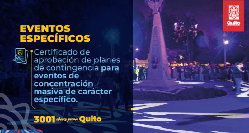 Emisión del certificado de aprobación de planes de contingencia para eventos específicos de concentración masiva