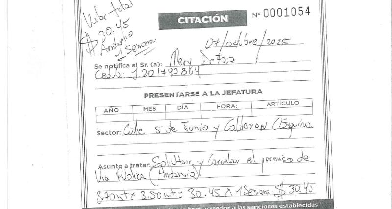 Permiso de andamio.