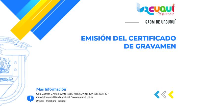 EMISION DE CERTIFICADO DE GRAVAMEN