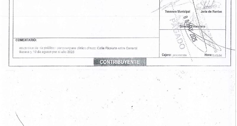 Permiso para Parqueo.