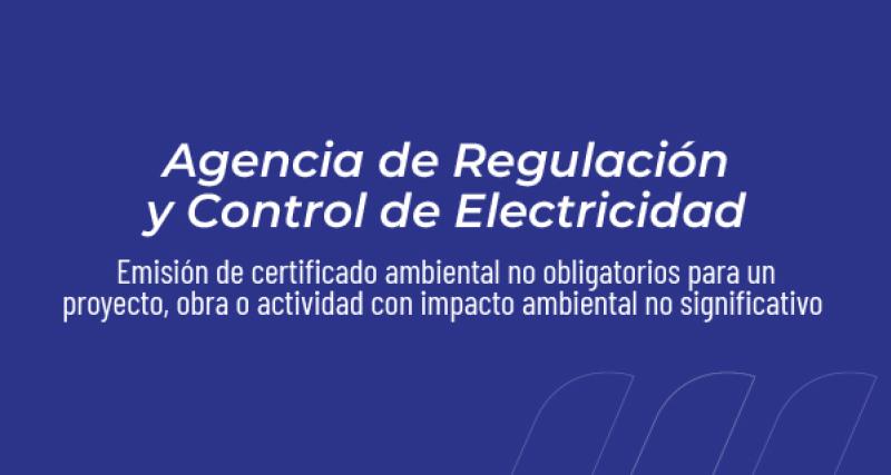 Emisión de certificado ambiental  no obligatorios para un proyecto, obra o actividad con impacto ambiental no significativo