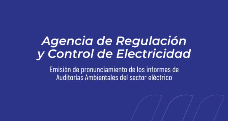 Emisión de pronunciamiento de los informes de Auditorías Ambientales del sector eléctrico