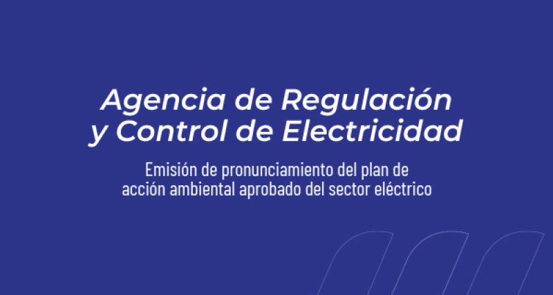 Emisión de pronunciamiento del plan de acción ambiental aprobado del sector eléctrico