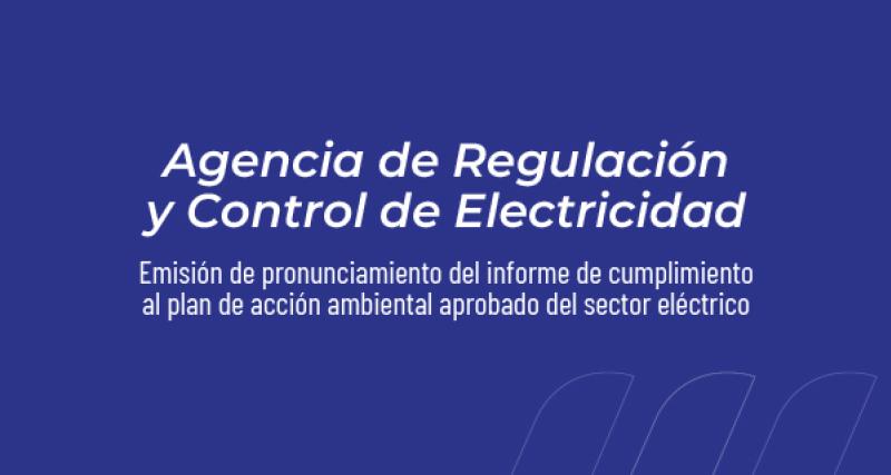 Emisión de pronunciamiento del informe de cumplimiento al plan de acción ambiental aprobado del sector eléctrico