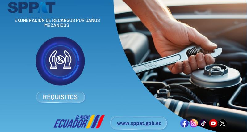 Solicitud de  exoneración de  recargos por vehículos con daños mecánicos