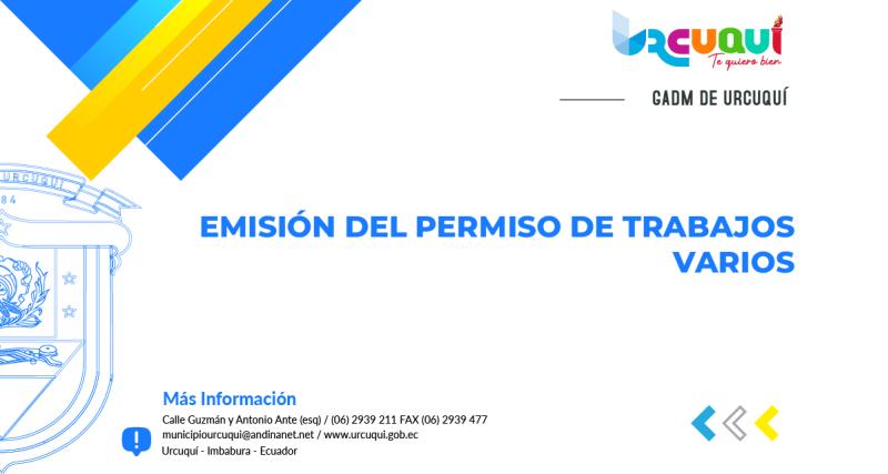 Emisión del Permiso de Trabajos Varios