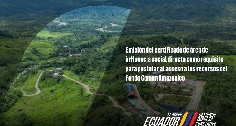 Imagen aérea de Proyecto Vial en Pakisha con logo institucional y frase descriptiva del trámite