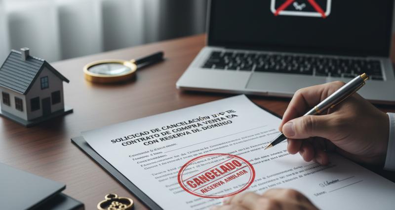 cancelación de contrato de compra venta con reserva de dominio