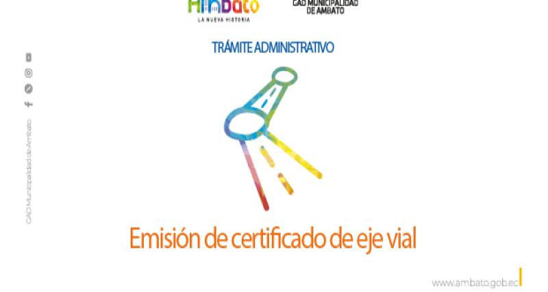 Certificado de eje vial
