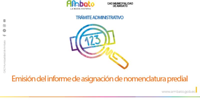 Informe de asignación de nomenclatura predial
