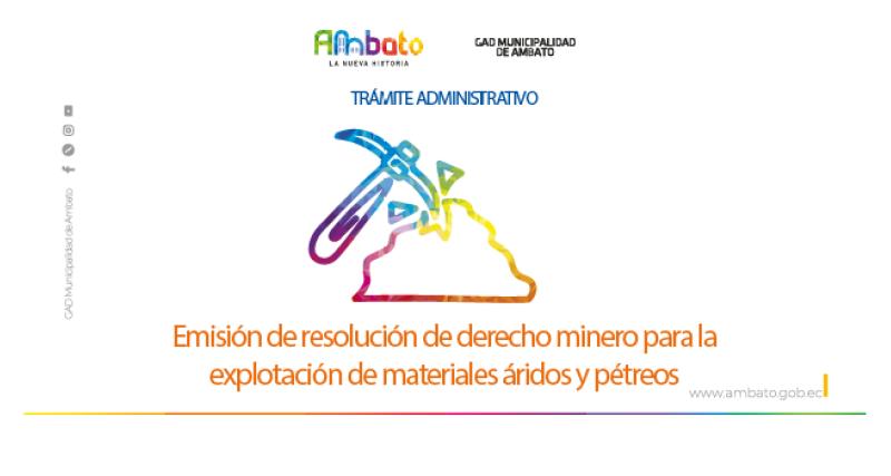 Resolución de derecho minero para la explotación de materiales áridos y pétreos