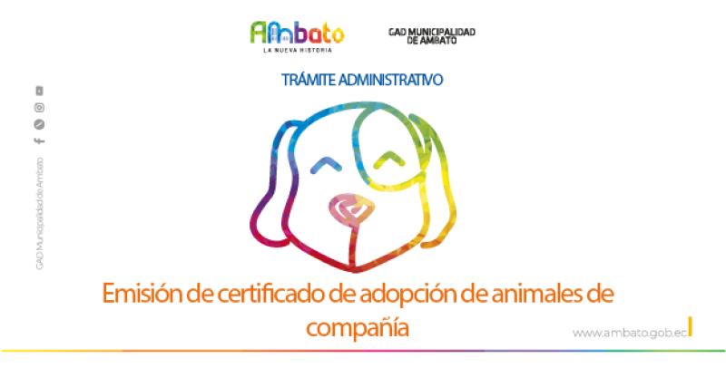 Certificado de adopción de animales de compañía