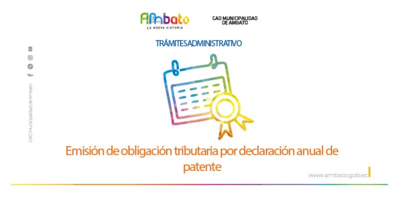 Obligación tributaria por declaración anual de patente