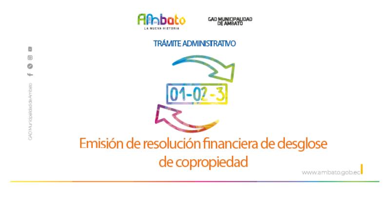 Resolución financiera de desglose de copropiedad 