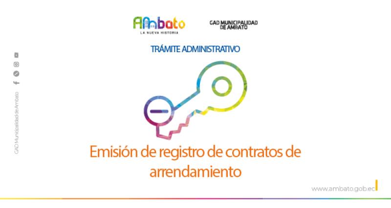 Registro de contratos de arrendamiento