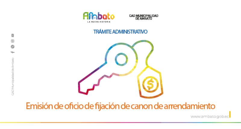 Oficio de fijación de canon de arrendamiento