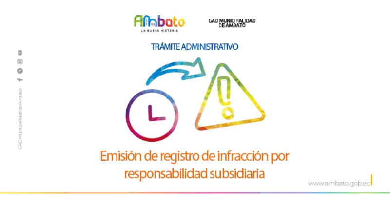 Registro de infracción por responsabilidad subsidiaria