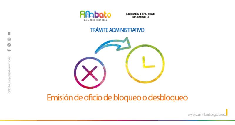 Oficio de bloqueo o desbloqueo