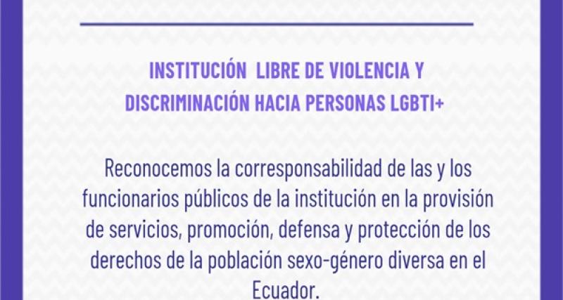 Emisión de la resolución a la institución acreedora del "Sello: Institución libre de violencia y discriminación hacia la población LGBTI+"