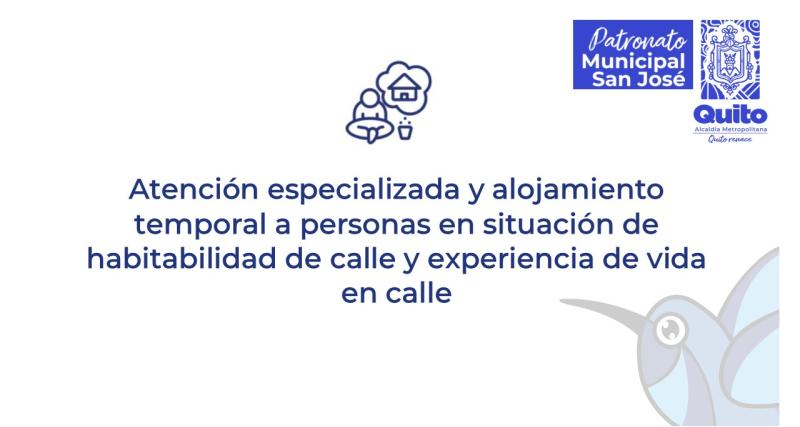 Atención especializada y alojamiento temporal a personas en situación de habitabilidad de calle y experiencia de vida en calle